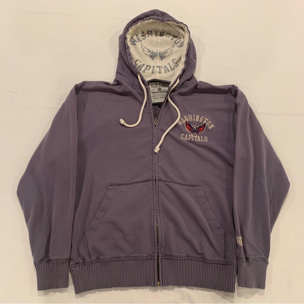 Washington Capitals Old Time Hockey Causeway Col. Zip Up Hoodie Mens Size L